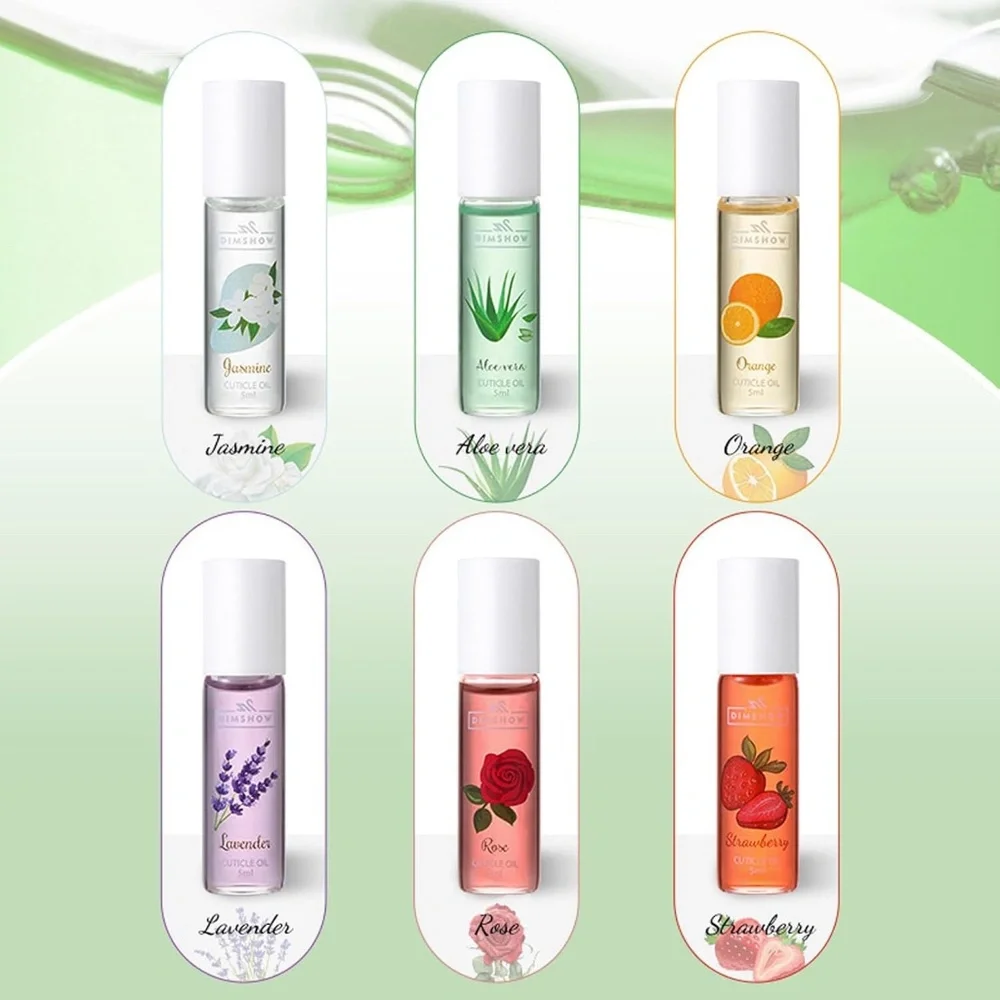 Herbal Natural Cuticle Oil Set 6 Bottles